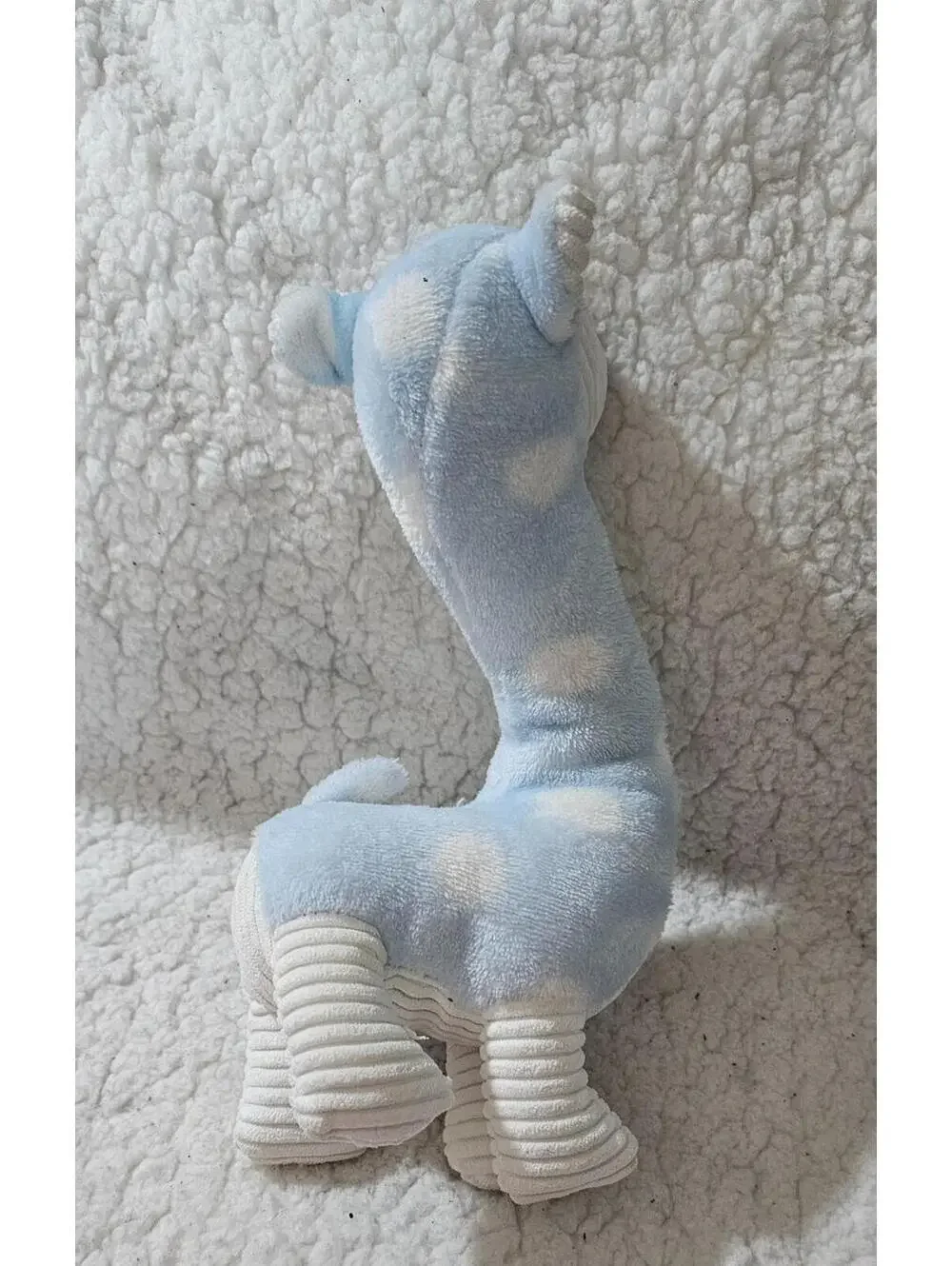 New Pet Factory Logical Llama Plush Dog Toy Blue White Squeaky Durable Soft 12